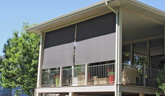 Oasis 2600 Patio Shade Brown outside view