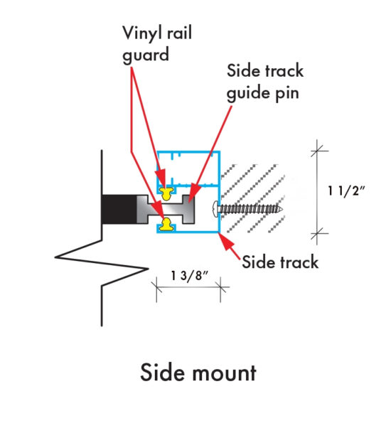 Insolroll Oasis 2800 cable guide side mount diagram
