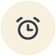 icon-1 Alarm clock icon on orange background