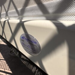 Progressive Screens MagnaTrack close-up under sunlight