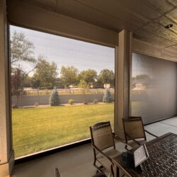 Screened porch with outdoor view